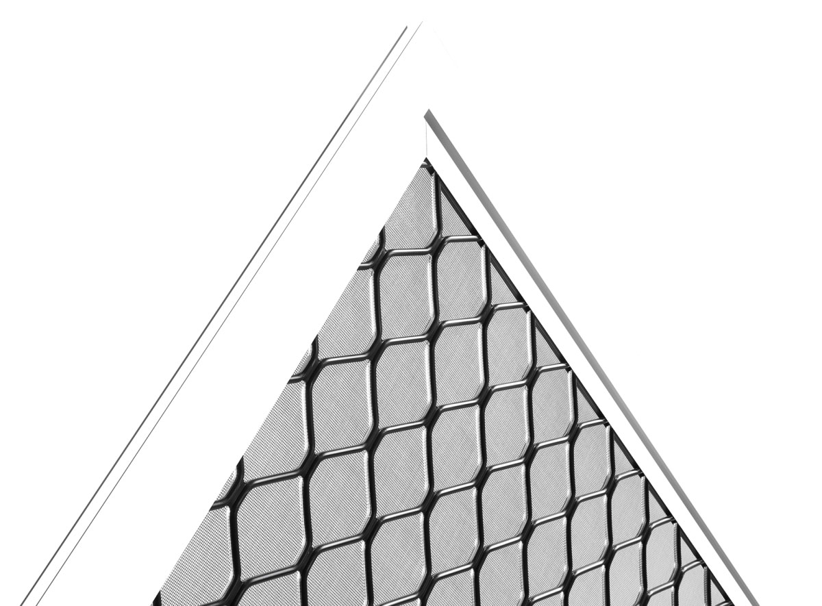 Close-up of Diamond welded window screen frame
